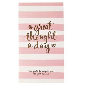 ECCOLO Dayna Lee | Thought a Day Big Pad 365 Quotes Pink White Stripes